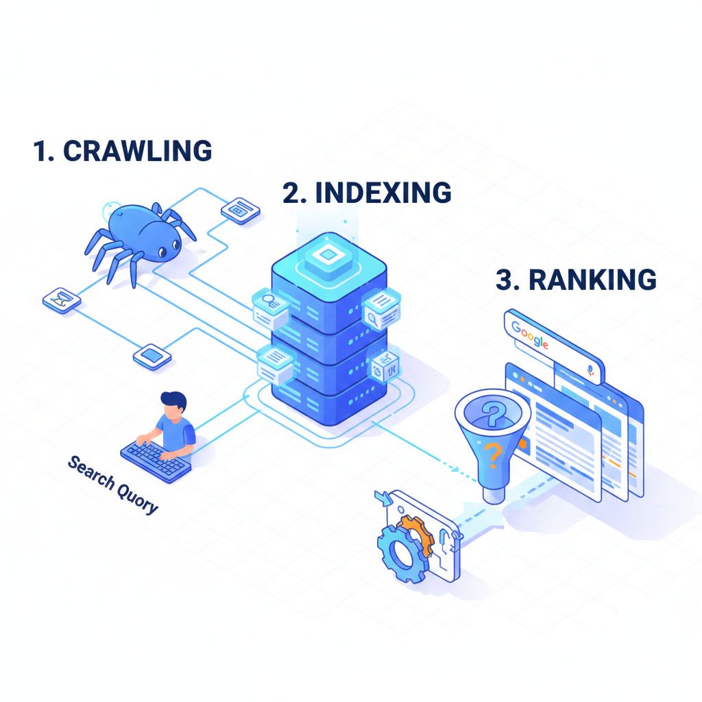 How Google search works illustration