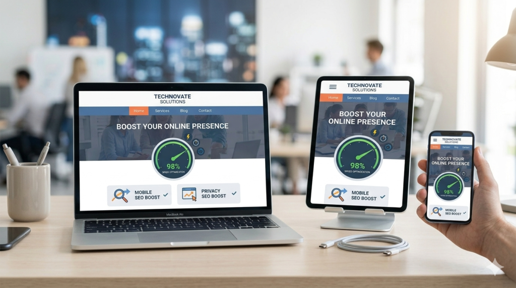 Website responsive design agarsiisu laptop, tablet fi smartphone irratti haala sirrii ta’een mul’atu
