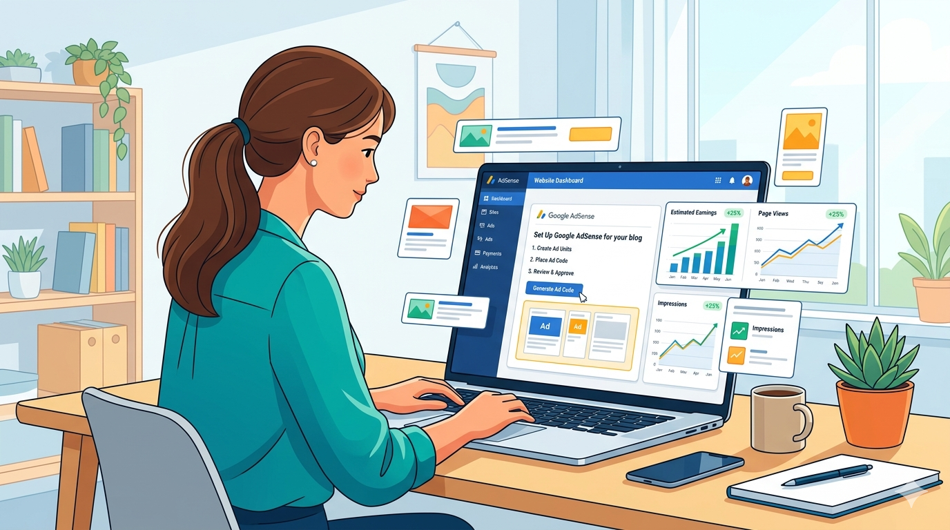 Google AdSense account banachuu fi setup gochuu blogger irratti agarsiisu