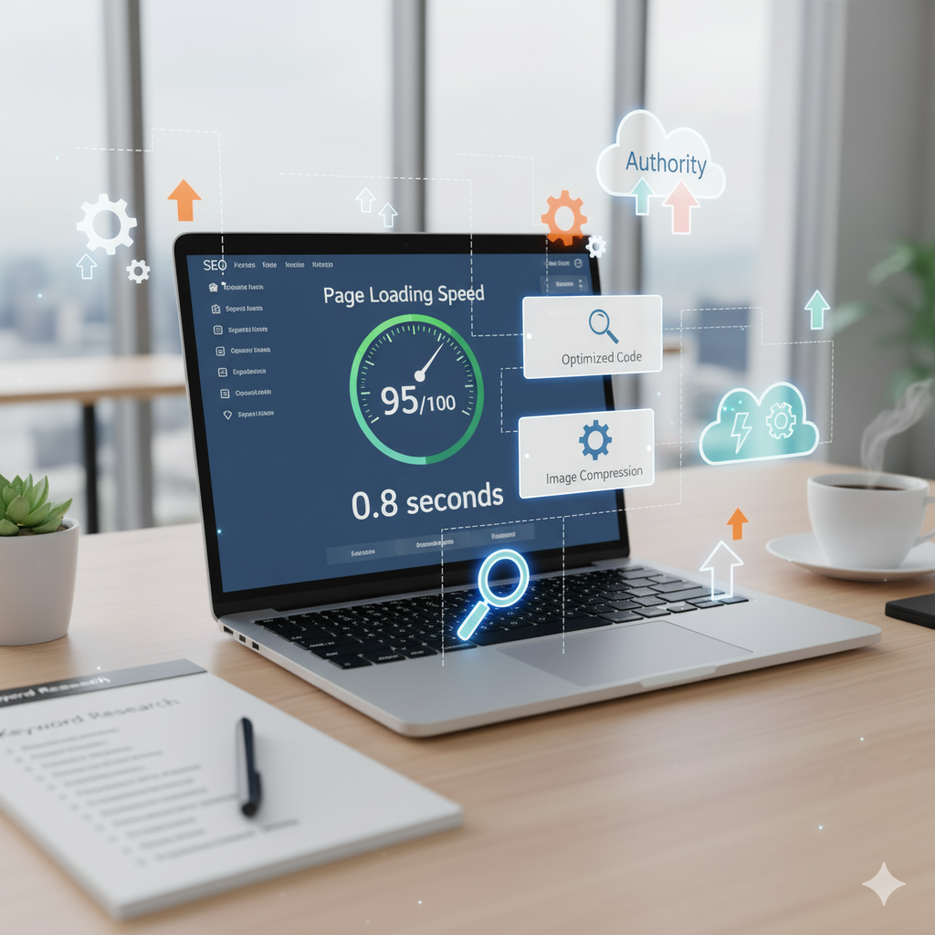 Website speed optimization dashboard