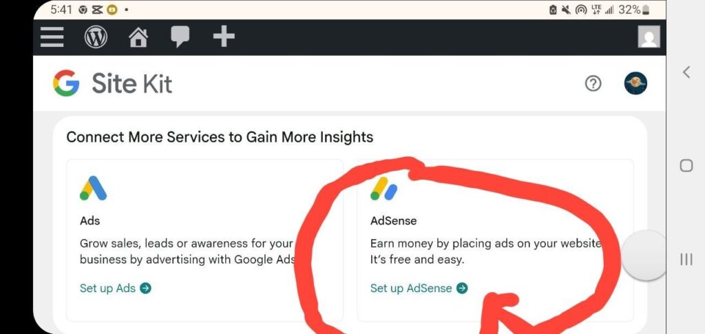 Adsense setup process
