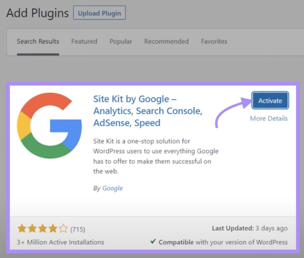 How to activate google GA4