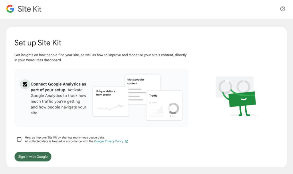 Google Analytics Setup Process in Akkamitti Website Keenya Google Site Kit Waliin Wal Qunnamsiifna