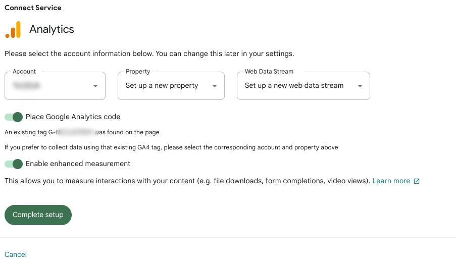 Managed Site kit placed code