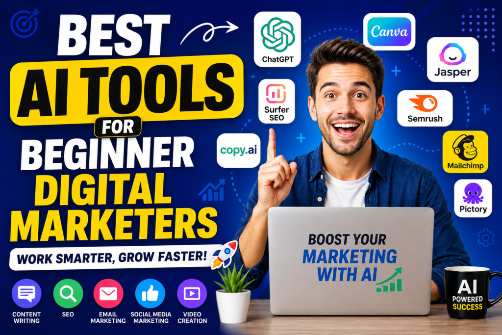 Best AI Tools for Beginner Digital Marketers in 2026