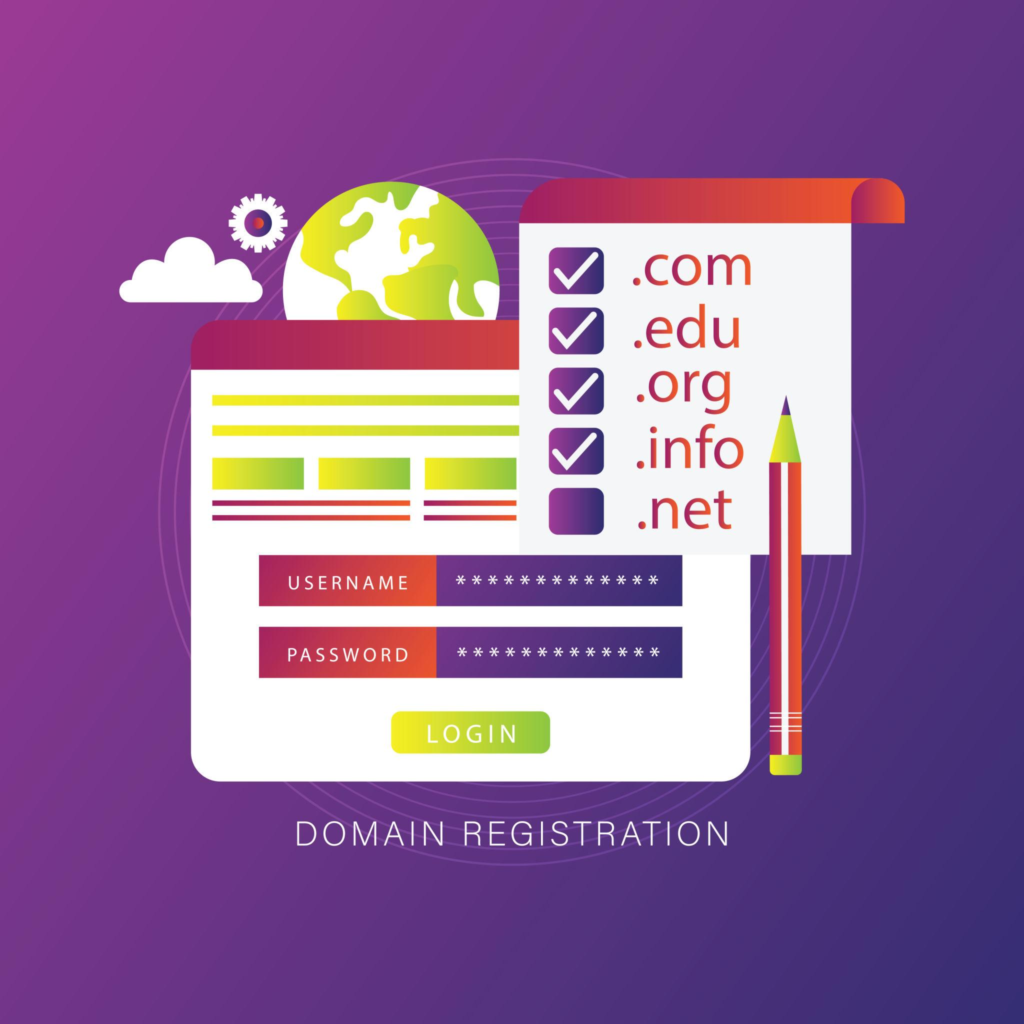 registration and domain name concept with How to start a profitable blog for beginners